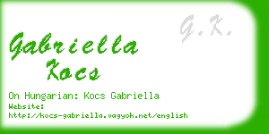 gabriella kocs business card